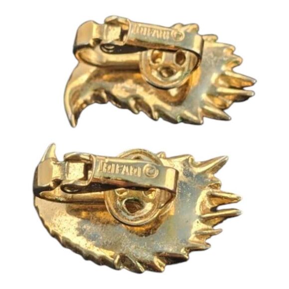 Vintage Trifari Gold Tone Pearl Clip-on Earrings‎ - Picture 3 of 4